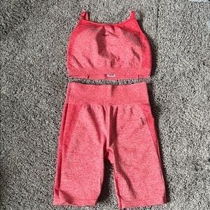 Gymshark matching sportsbra/biker short set. Like new. Size L.